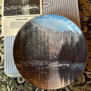 Yosemite Falls  - America the Beautiful Collectible Plate. 1988